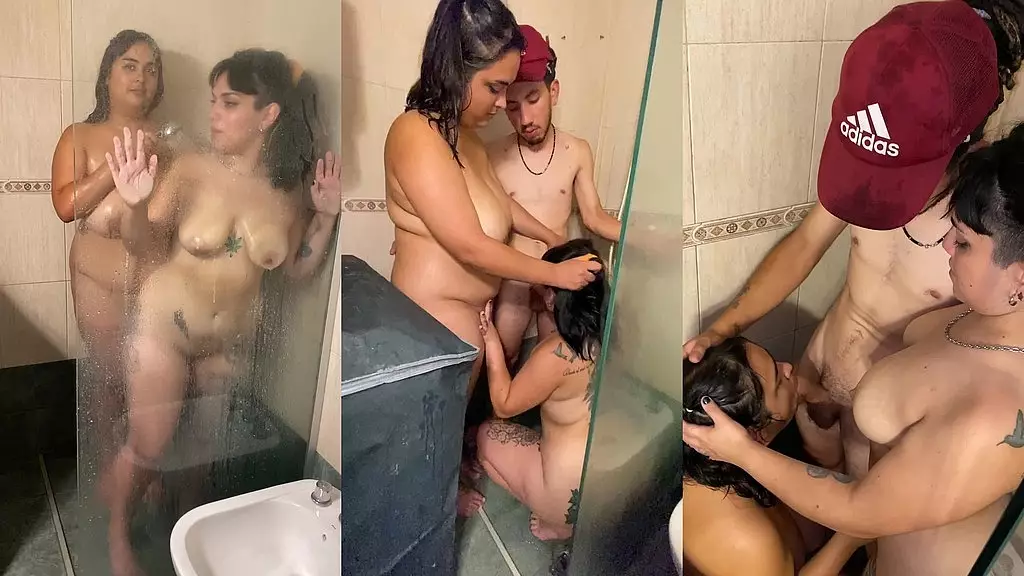 2 argentinas re putas jugando en la ducha con una verga