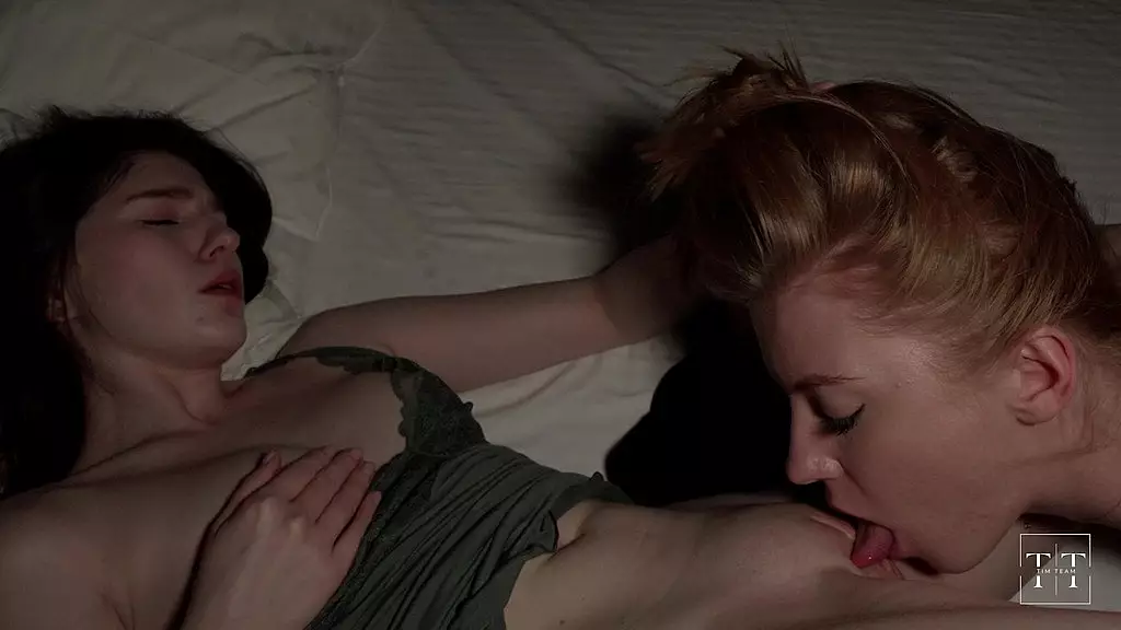 sensual homemade sex of two young lesbians in the middle of the night