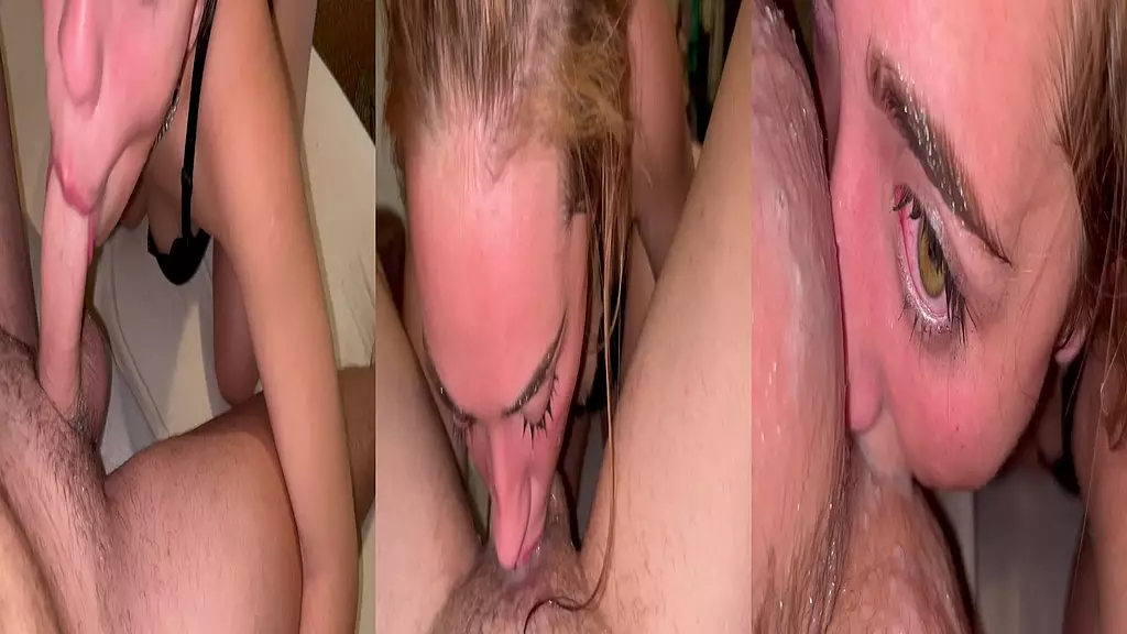 nice boobs teen sucking dick !