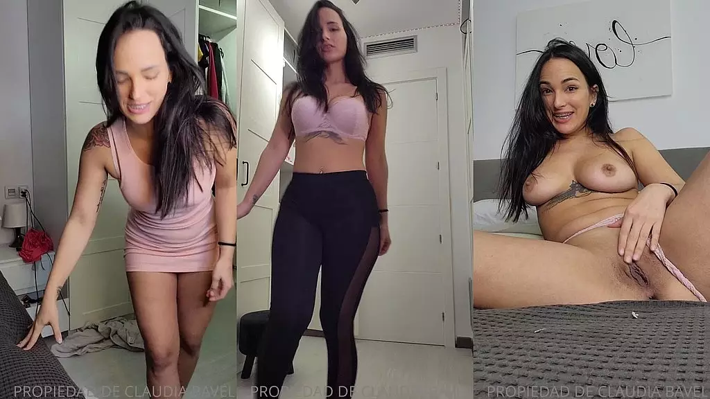 i try different clothes for a fan and i masturbate -claudia bavel-