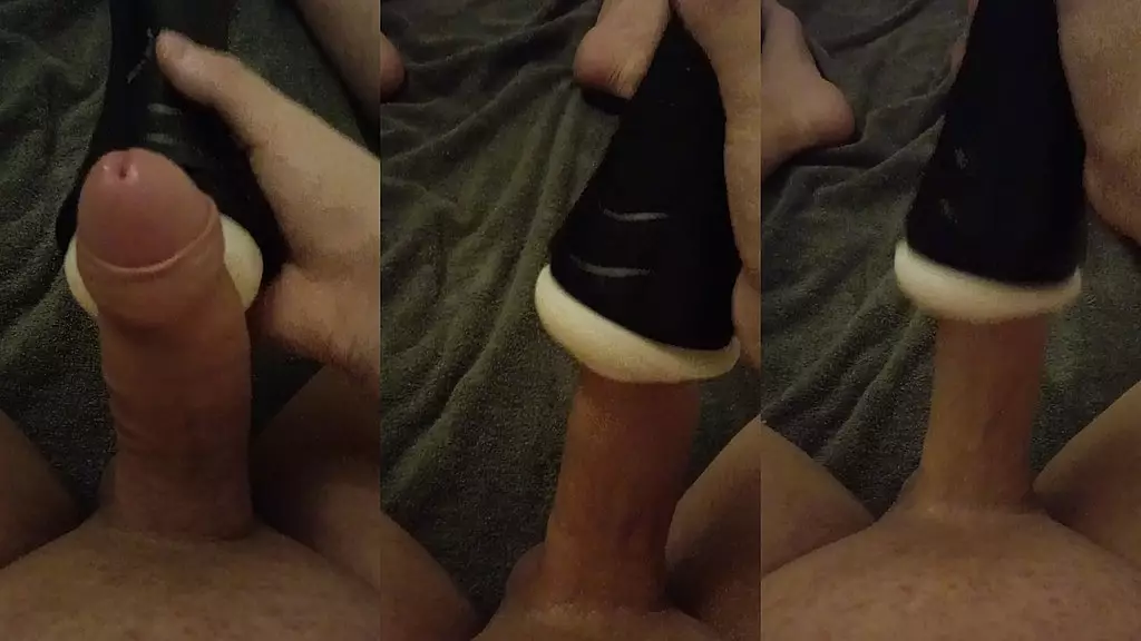 just jerking my cock with no cumshot