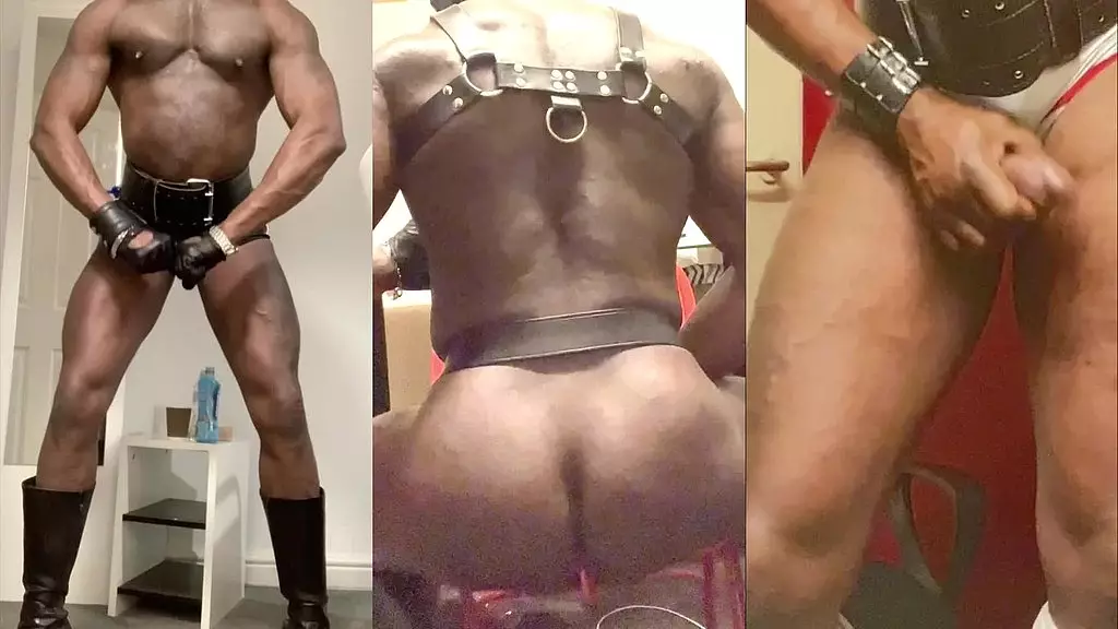 black muscle butt delivers flex butt exposure prostate play & load bust extravaganza