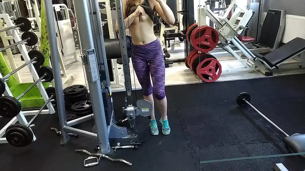 almost caught in gym during squirting