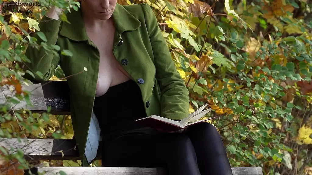 autumn mood - she exposed her body in public