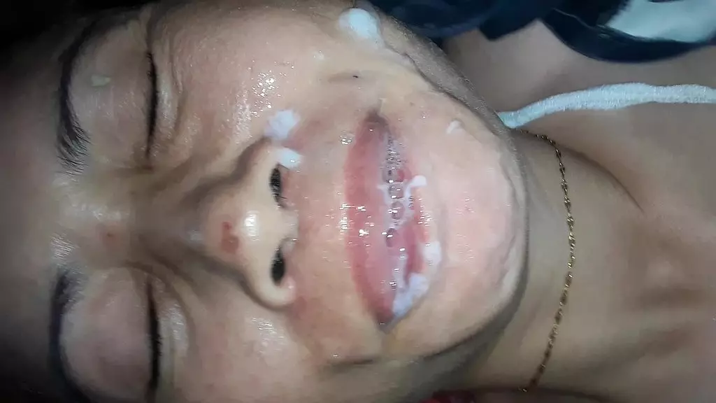 asian girlfriend amateur face fucking facial cumshot cumface mouthful 2