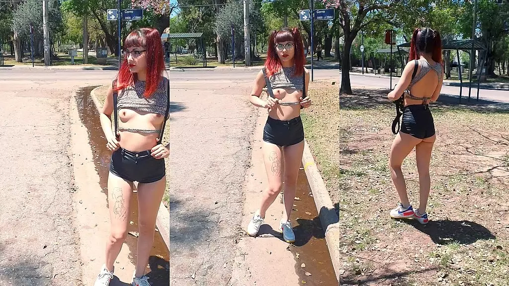 flaca argentina caminando desnuda en publico