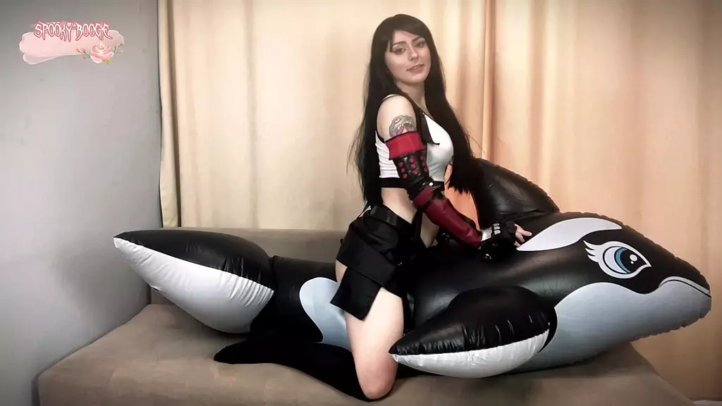 tifa lockhart found your inflatable toy covered in cum