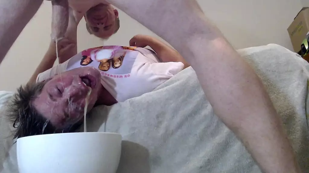 getting face fucked while puking and tasting my puke!