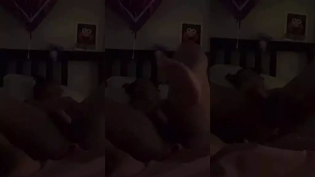 playing with wet pussy in the dark before bed