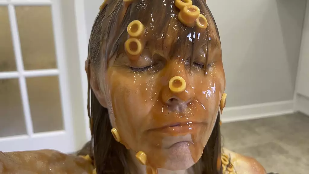 relax to sploshing in spaghetti hoops - (wam, wet and messy)