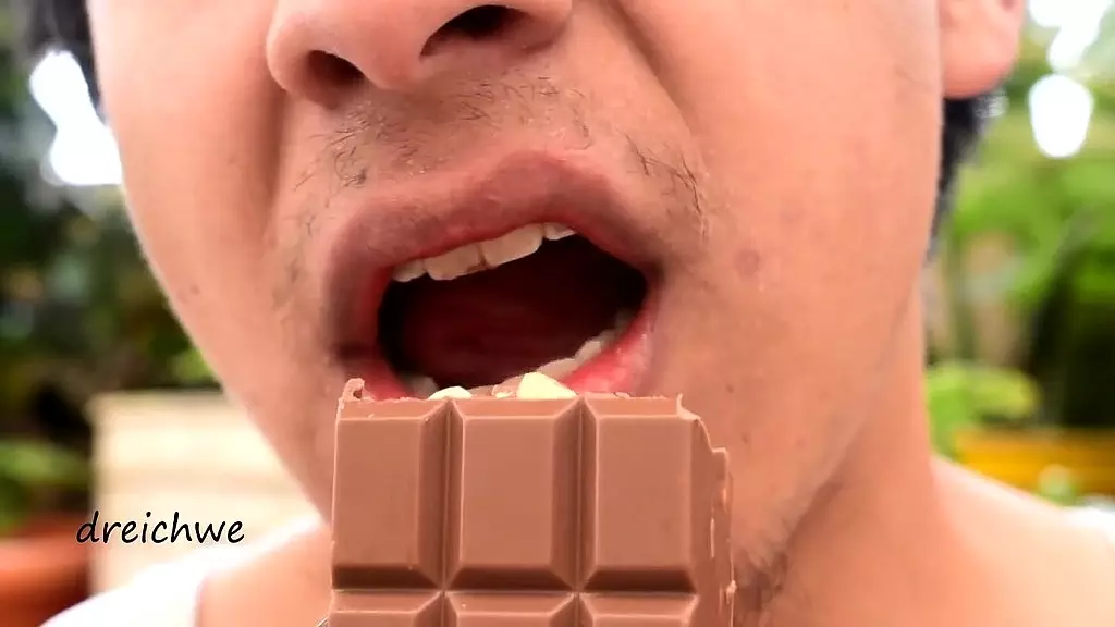 a big chocolate in my mouth