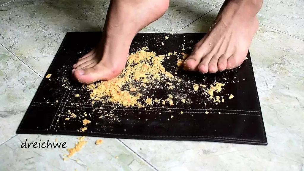 crushing with your feet