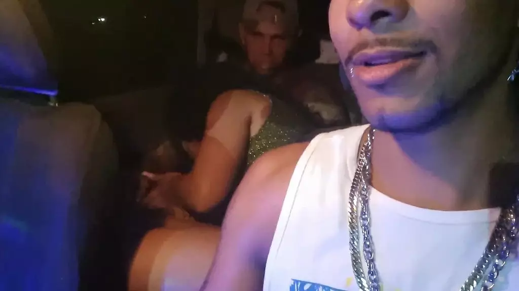 teenage girl sucking and fucking in the car with two guys from the favela