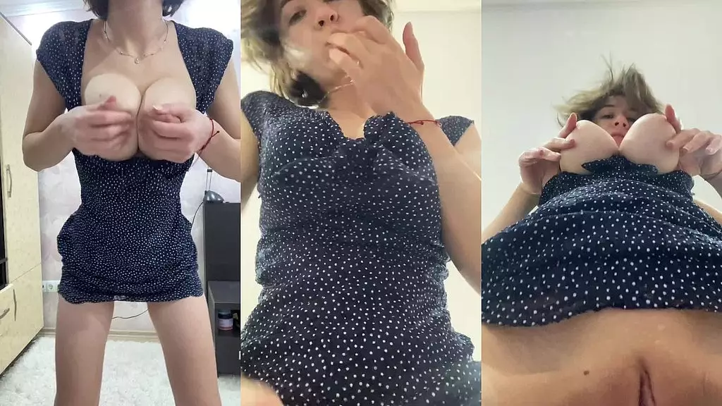 kittykriss - teasing you in a short dress without underwear