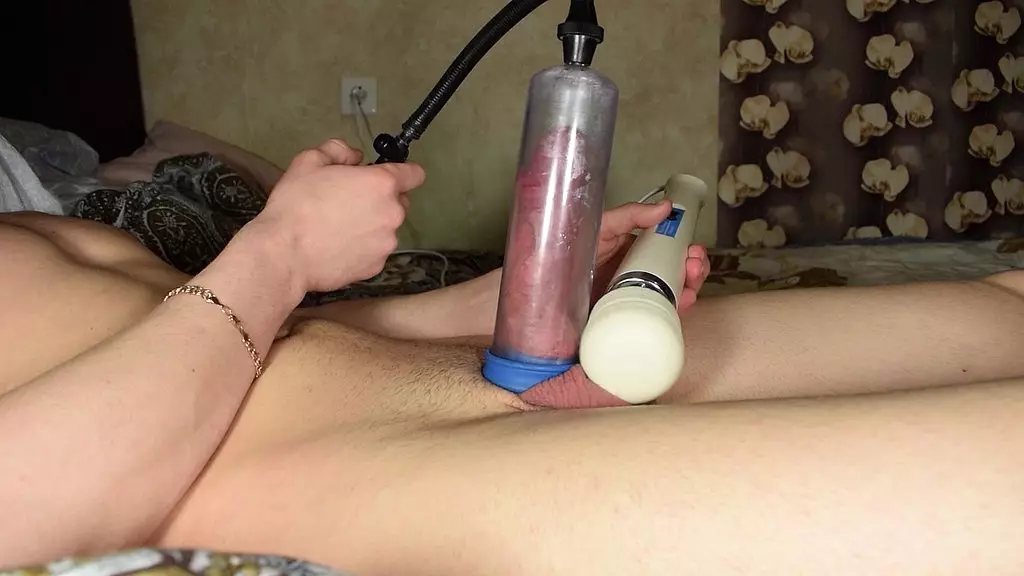 cock pump and masturbation! vibrator on eggs!