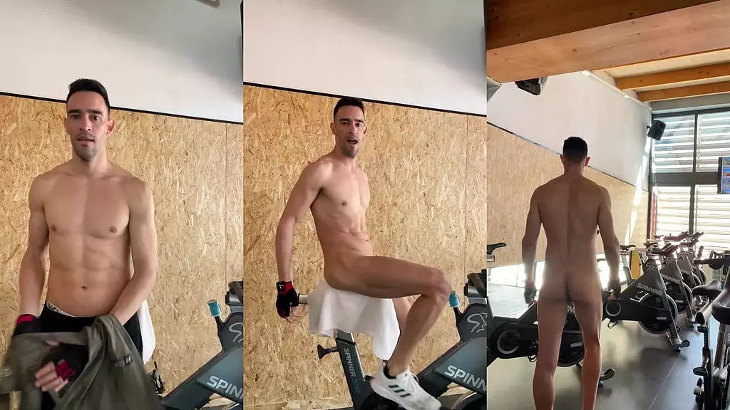 naked indoor cycling at public gym