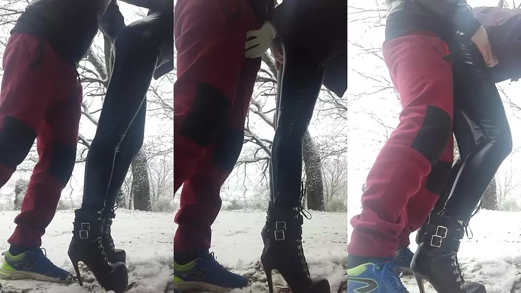 laura on hee 2021 video of standing fucking between the snow creampie