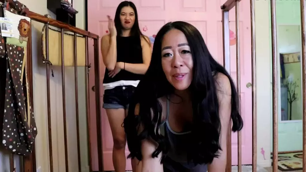 2 asian women change your messy abdl adult diaper