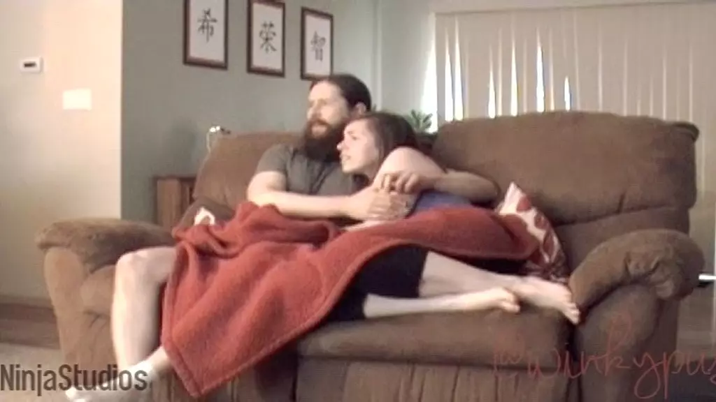 [cock ninja studios] step brother and step sister watch scary movie and fuck