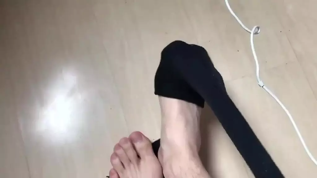 hot bedroom play in black otc socks