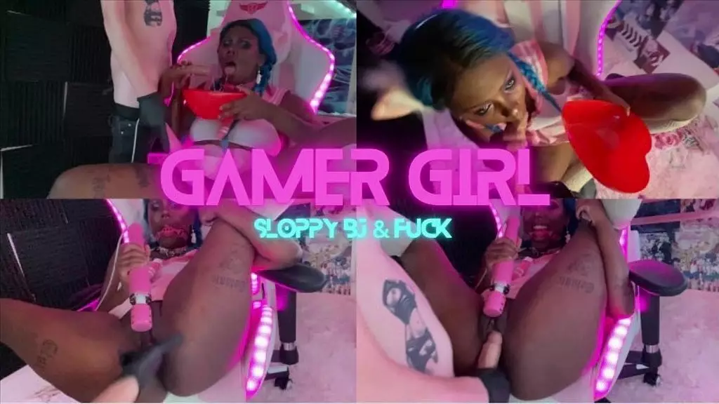 gamer girl: sloppy bj & fuck
