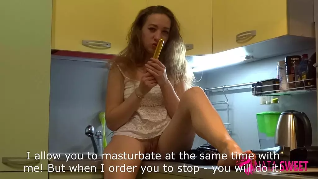 first time femdom cum control challenge - hot wife give you jerking off instructions and may be you will cum - nata sweet