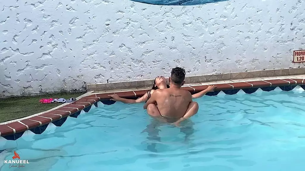 i met the neighbor s wife at the pool and after a couple of words she allowed to convince me to suck her juicy pussy