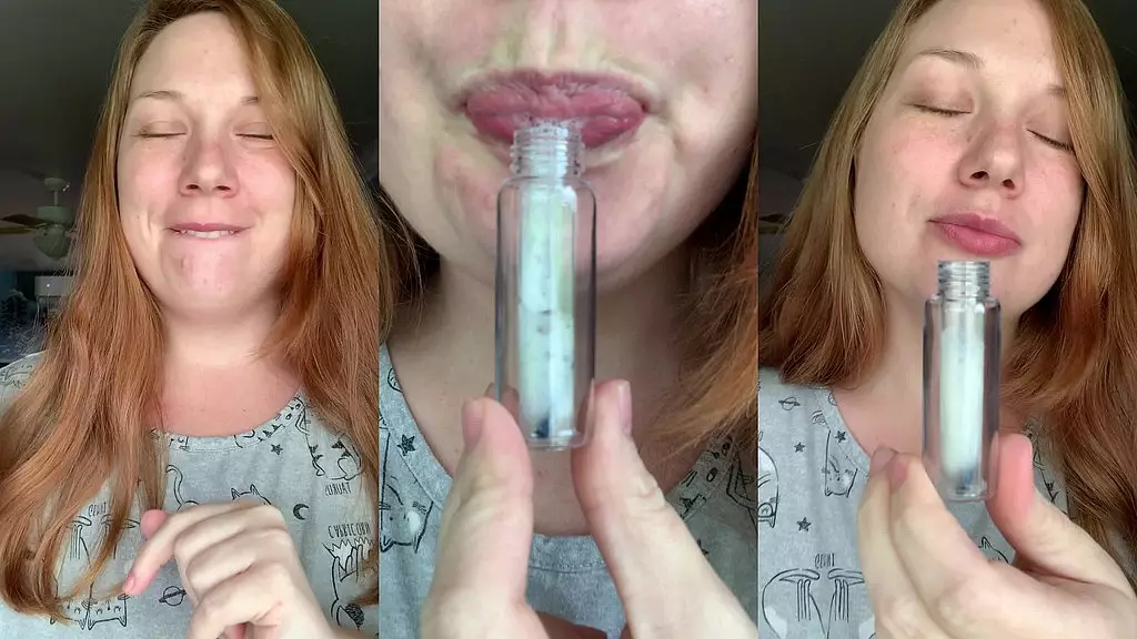 carina racy - filling a tinies vial with spit