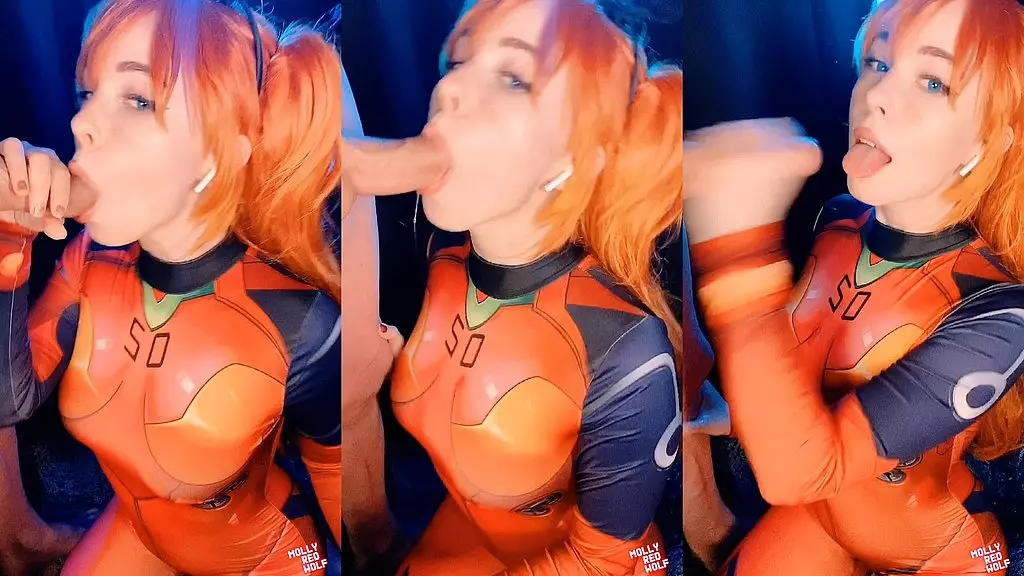 selfie asuka. shinji cums in her mouth
