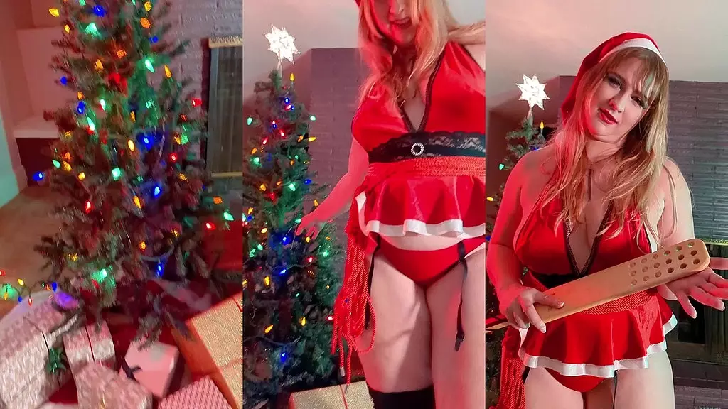 femdom mrs. clause 25 spank countdown