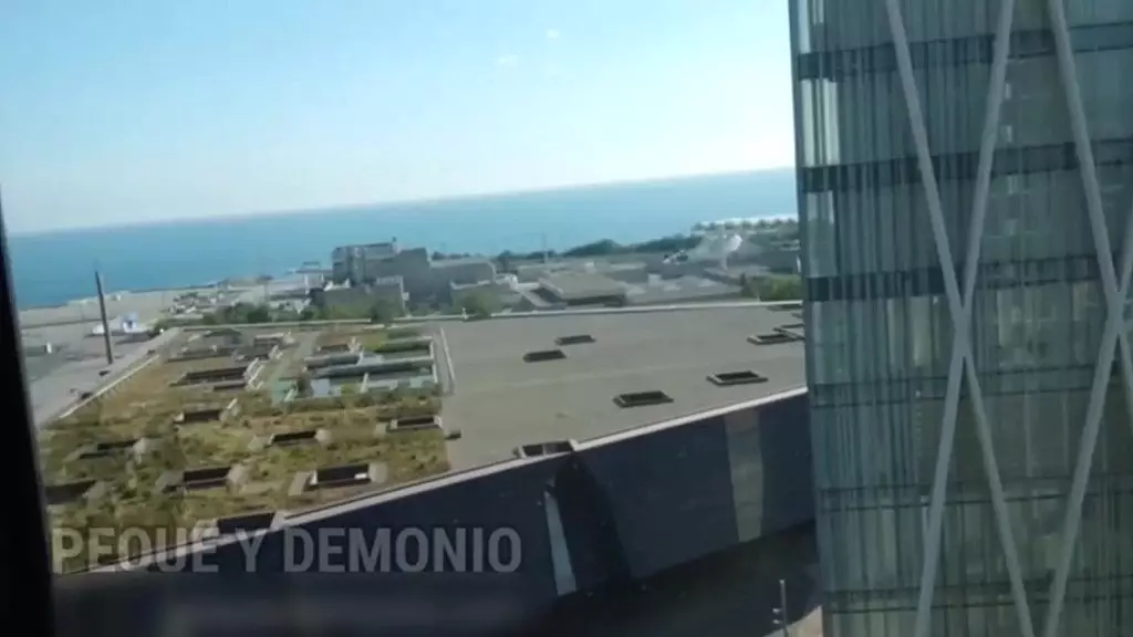 my boss fucks me from behind in front of the window of a luxury suite in barcelona