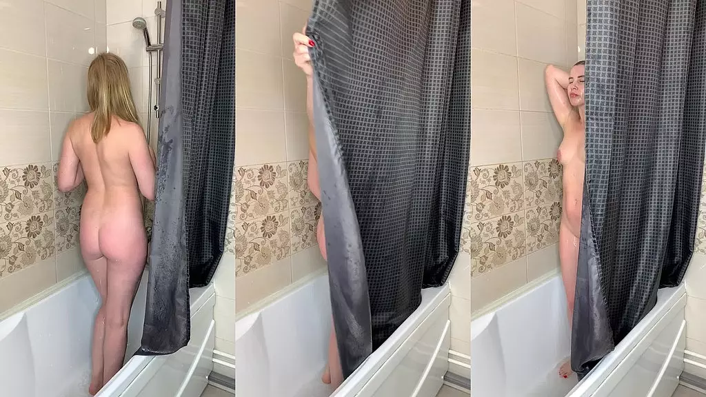 russian slut takes a shower after rough sex