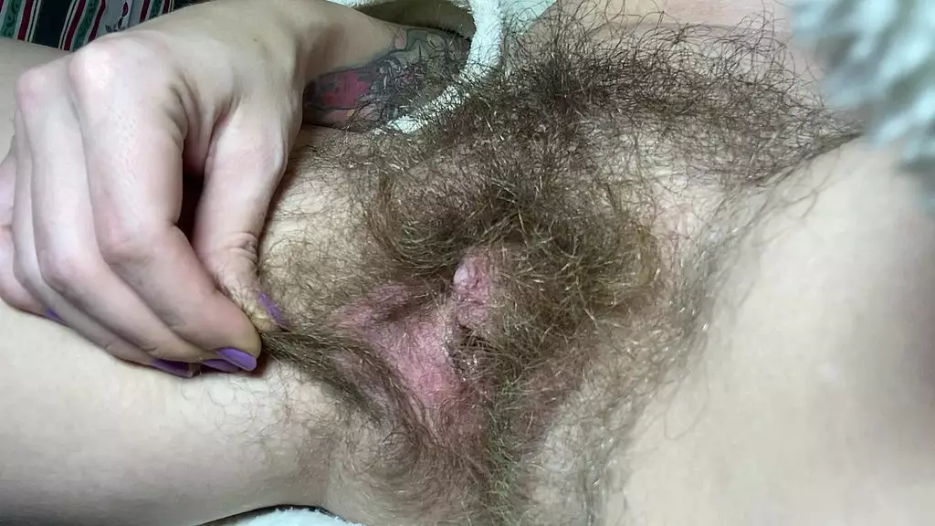 smoking and playing with my hairy pussy