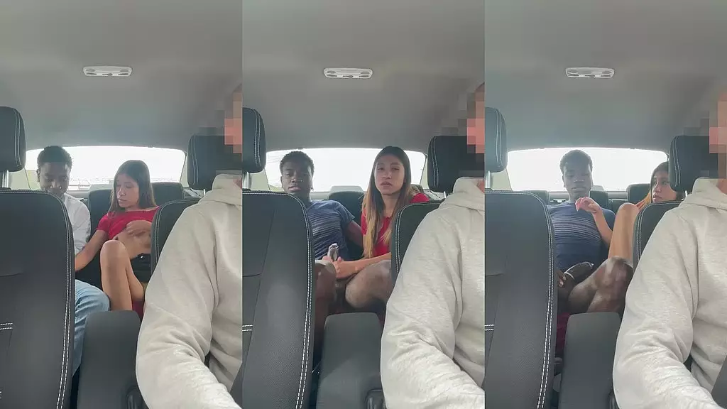 camara oculta graba a una pareja de jovenes follando en un taxi