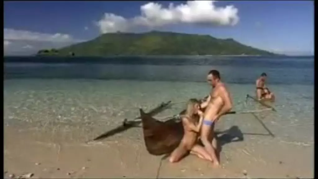 lauren may and christina find some guys on the beach and have anal sex