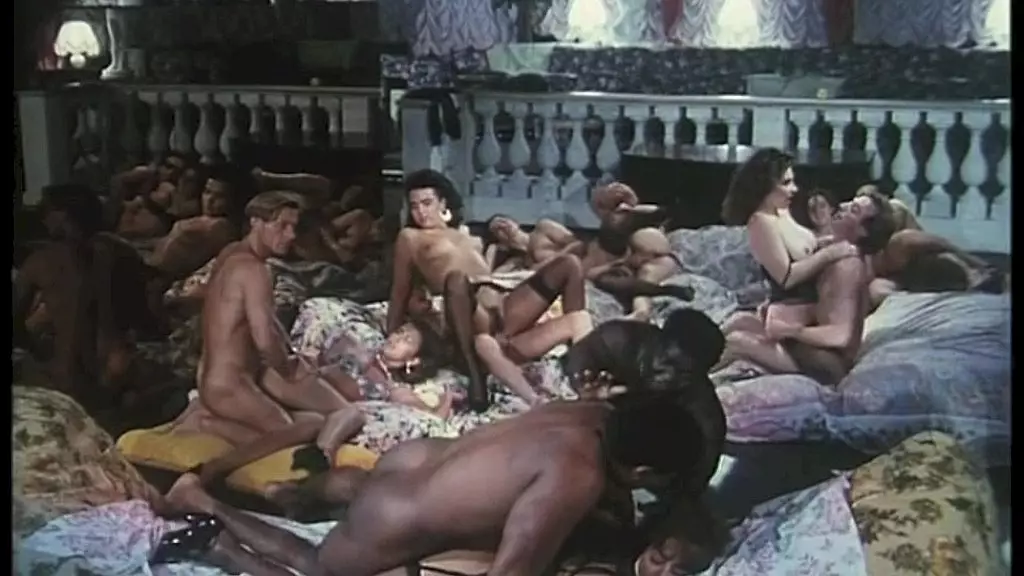 great vintage interracial orgy with the 90  porn icons