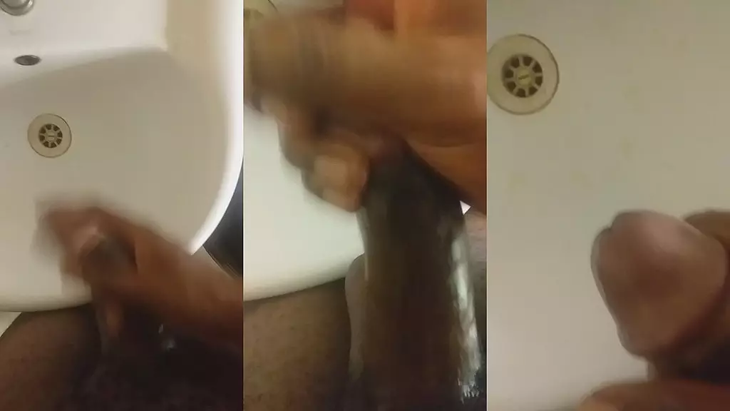 my fan requested i cum in the washing hand sink